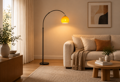 Modern Black Arc Dome Floor Lamp