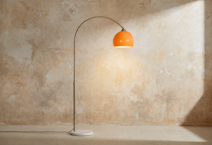 Amber Dome Arc Floor Lamp