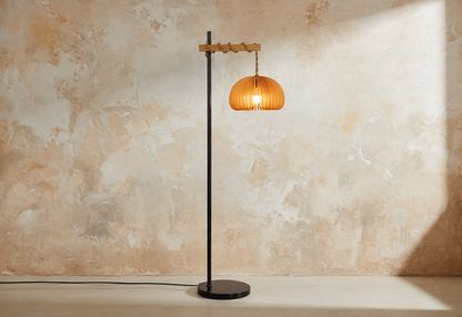Vintage Wooden Floor Lamp