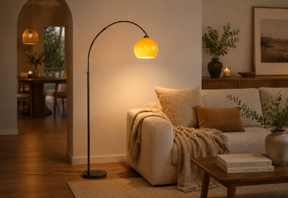 Modern Black Arc Dome Floor Lamp