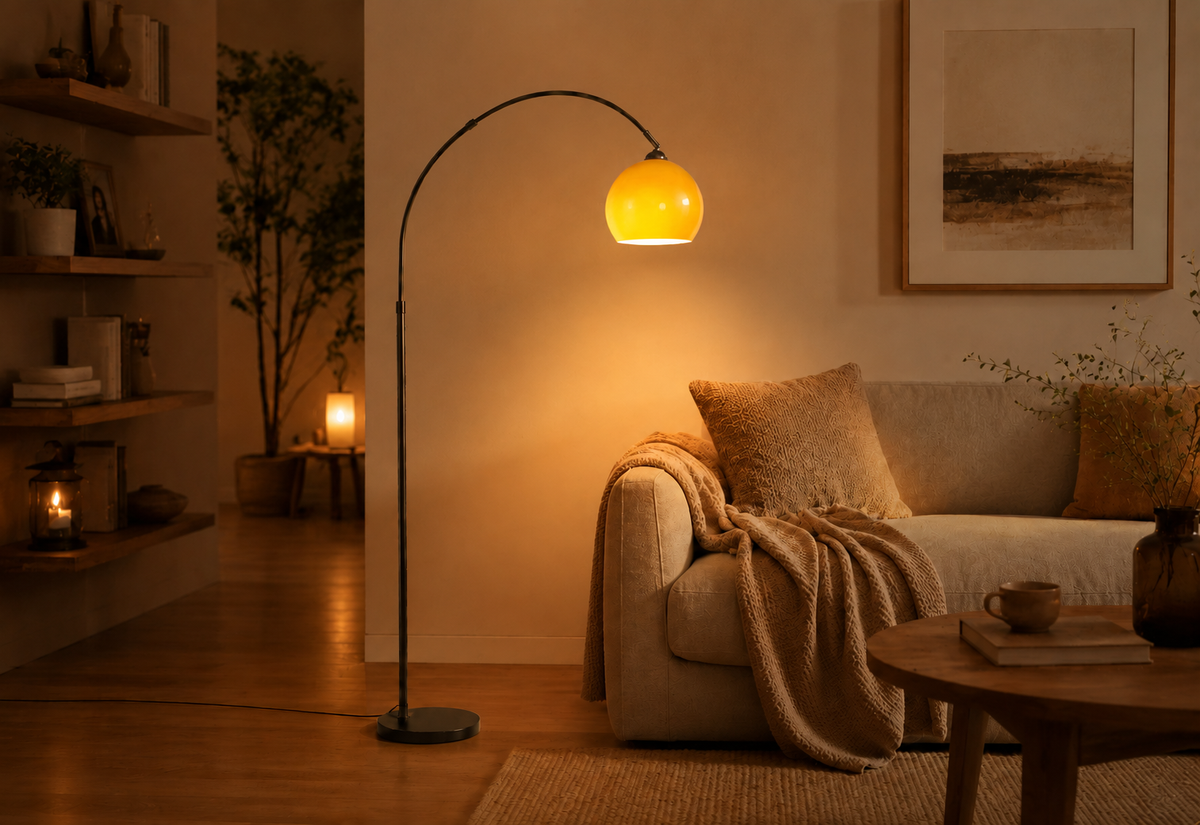 Modern Black Arc Dome Floor Lamp