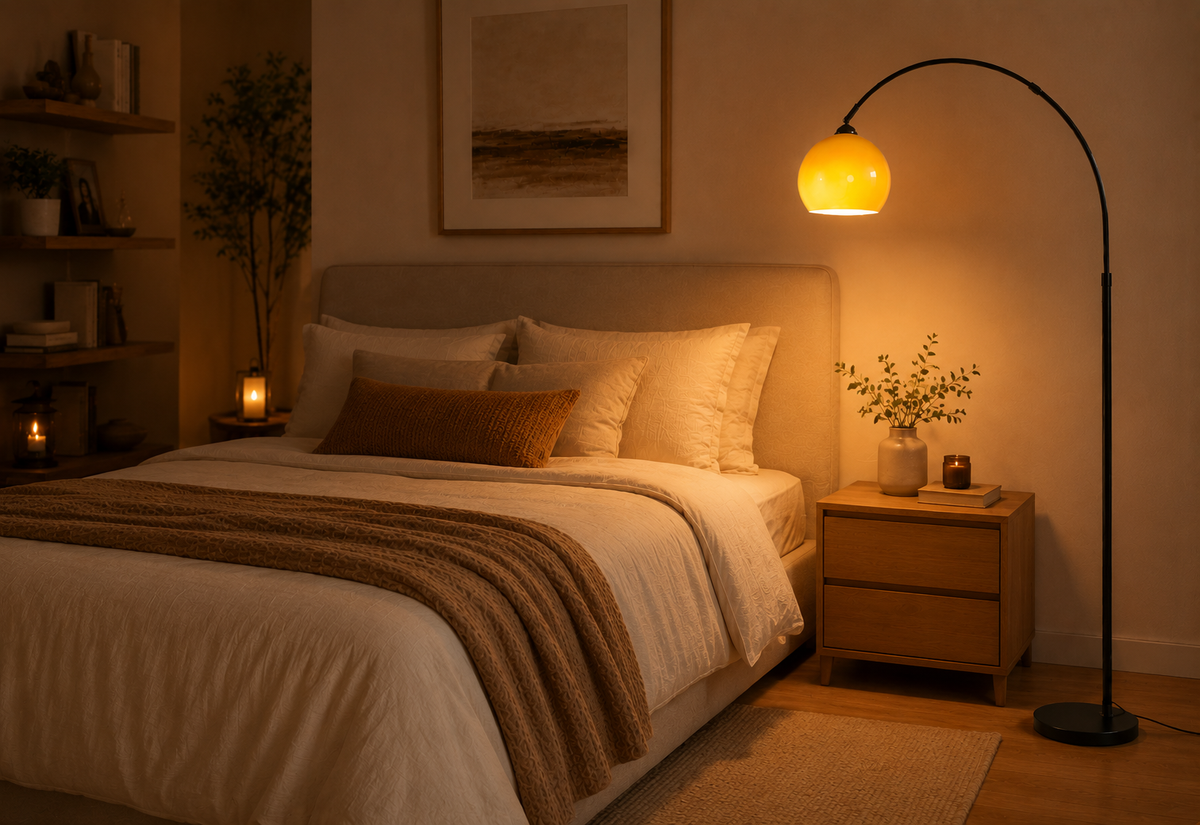 Modern Black Arc Dome Floor Lamp