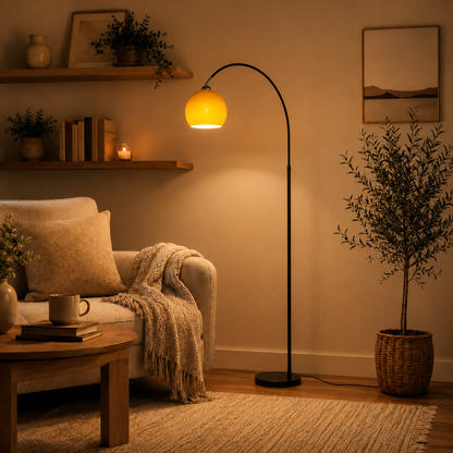 Modern Black Arc Dome Floor Lamp
