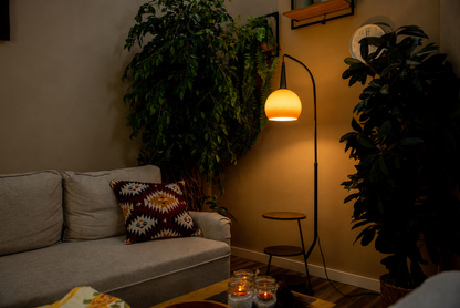 Modern Arc Floor Lamp with Side Tables