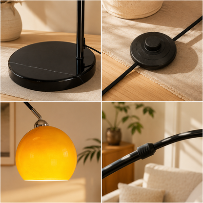 Modern Black Arc Dome Floor Lamp