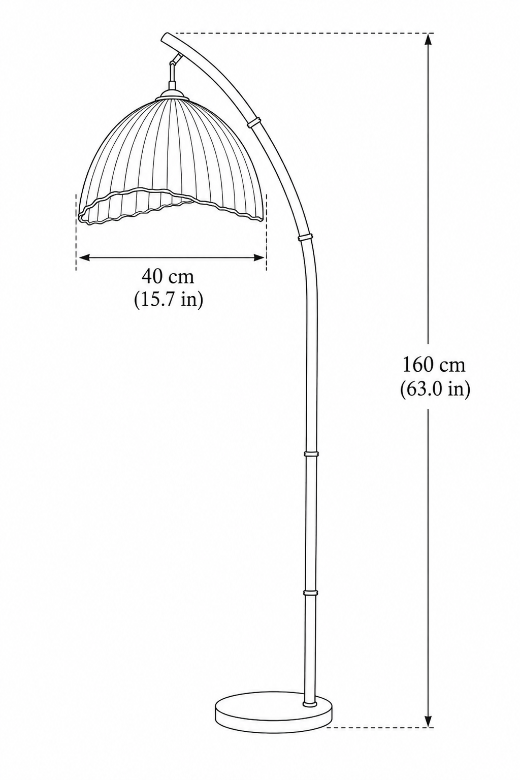 Japanese Style Arch Floor Lamp