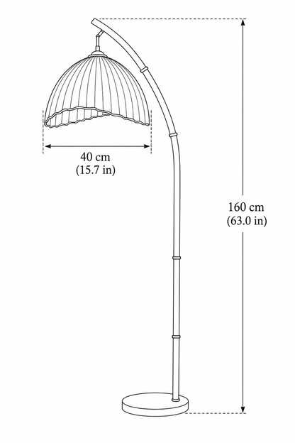 Japanese Style Arch Floor Lamp