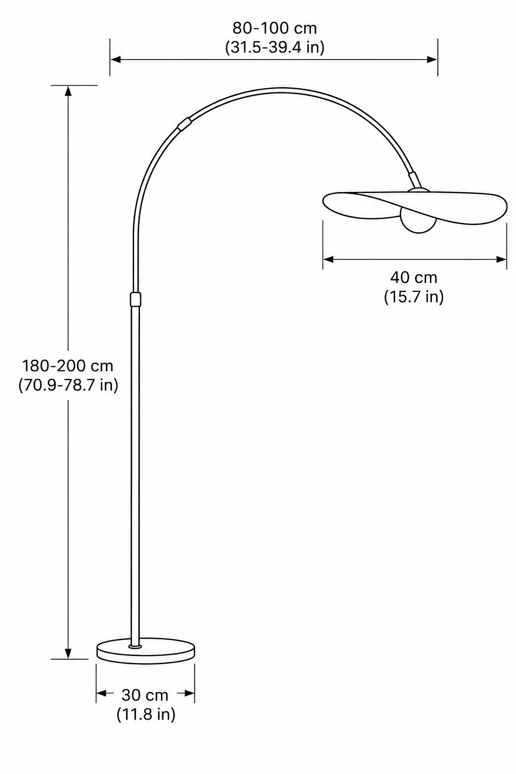SolaLiving Modern Arc Floor Lamp