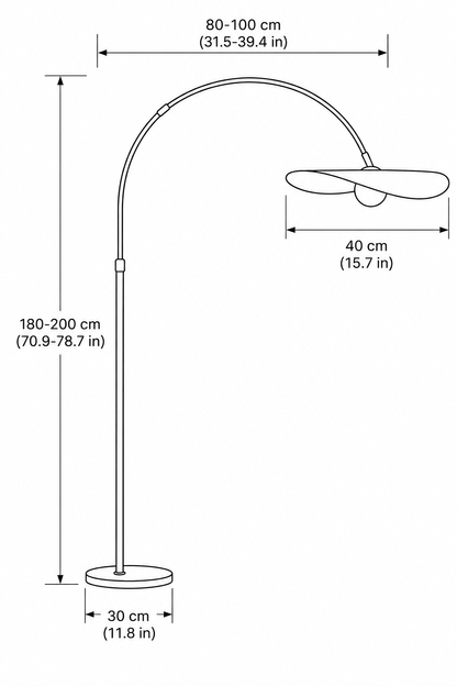 SolaLiving Modern Arc Floor Lamp